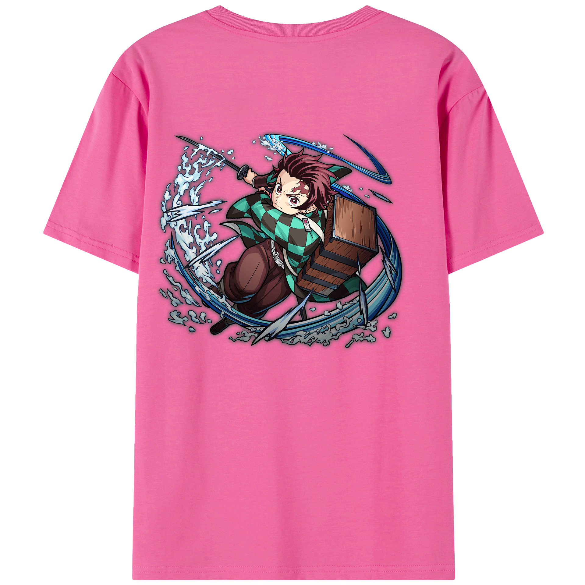 （画像用） 鬼滅の刃 竈門 炭治郎／かまど たんじろう Kamado Tanjirou レディース半袖Tシャツ(バックプリント)
